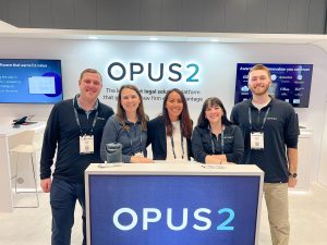 Opus 2 LegalTechnology team at Legalweek Booth
