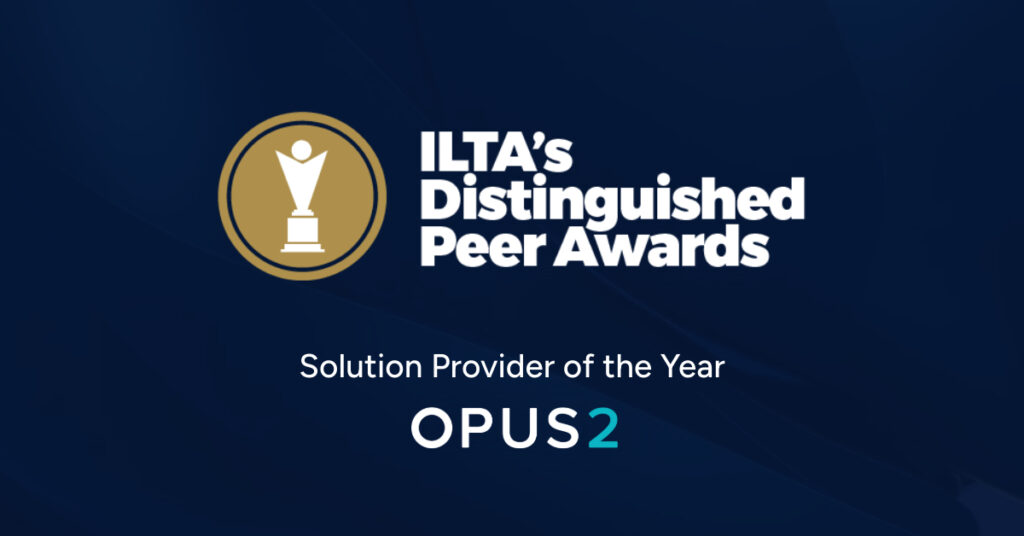 Opus 2 wins ILTA Award