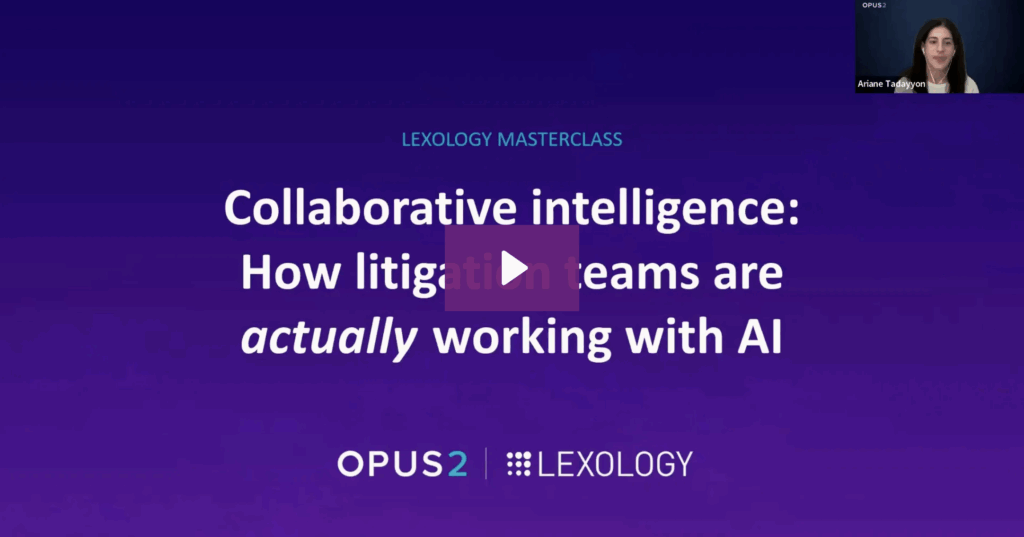 Collaborative intelligence webinar How law firms are actually using AI for litigation