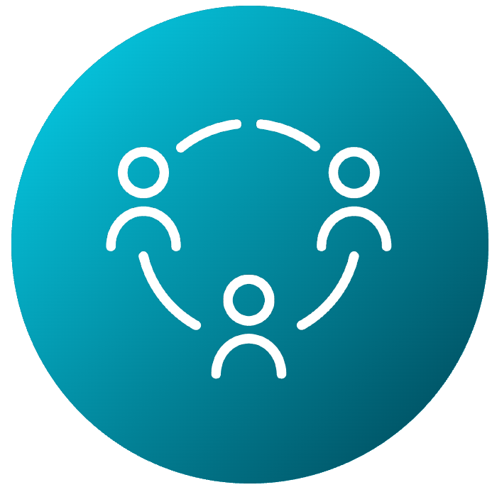 Collaboration circle icon for Opus 2 Networking event at PAW