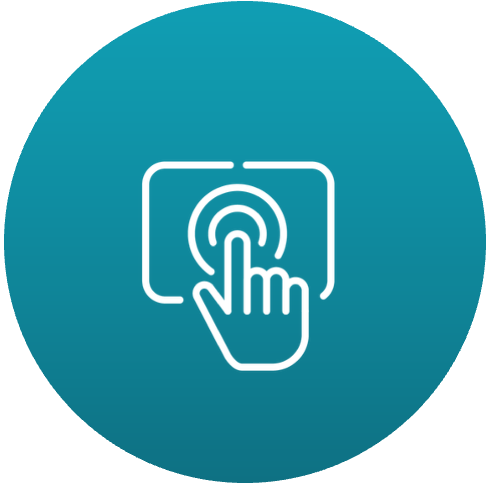 Platform solutions icon round circle